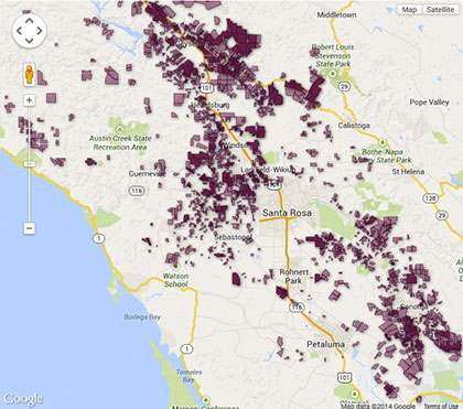 Interactive map of Sonoma County vineyards - Press Democrat
