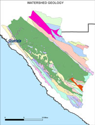 Geology of the Gualala River Watershed