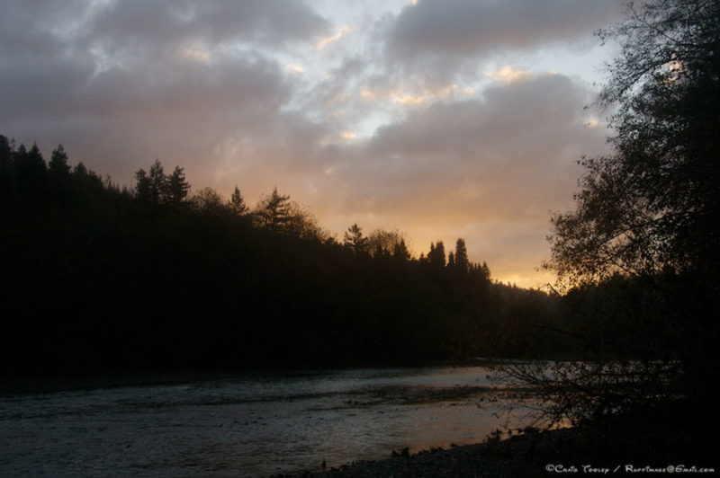 The Gualala River at dusk - by Craig Tooley