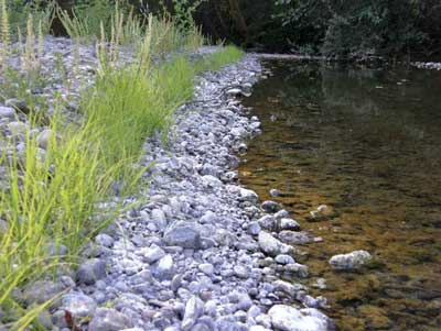8/28/08 Half-mile upstream of Valley Crossing, only moderate drawdown