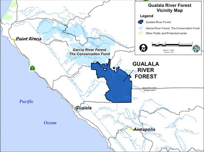 Gualala River Forest map