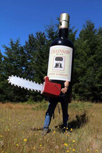 Environmental activist Chris Poehlmann in a costume to protest plans to convert coastal Sonoma County redwood forests into vineyards. (Louis Sahagun / June 4, 2013)