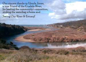 Thanks to Ursula Jones, a true Friend of the Gualala River
